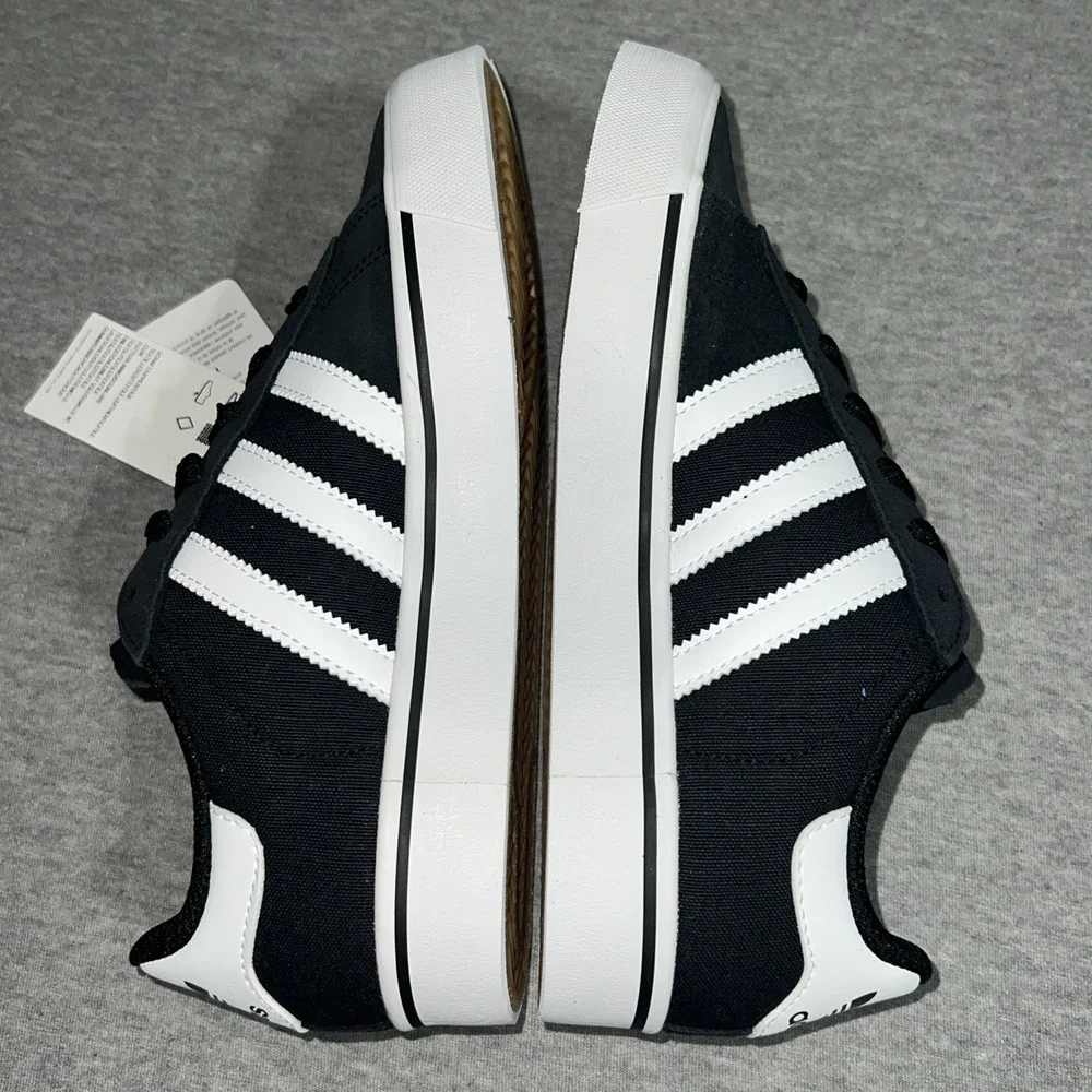 Adidas Campus‎ Vulc J Black White Retro Sneakers Womens 6.5 Kids 4.5 IH8038